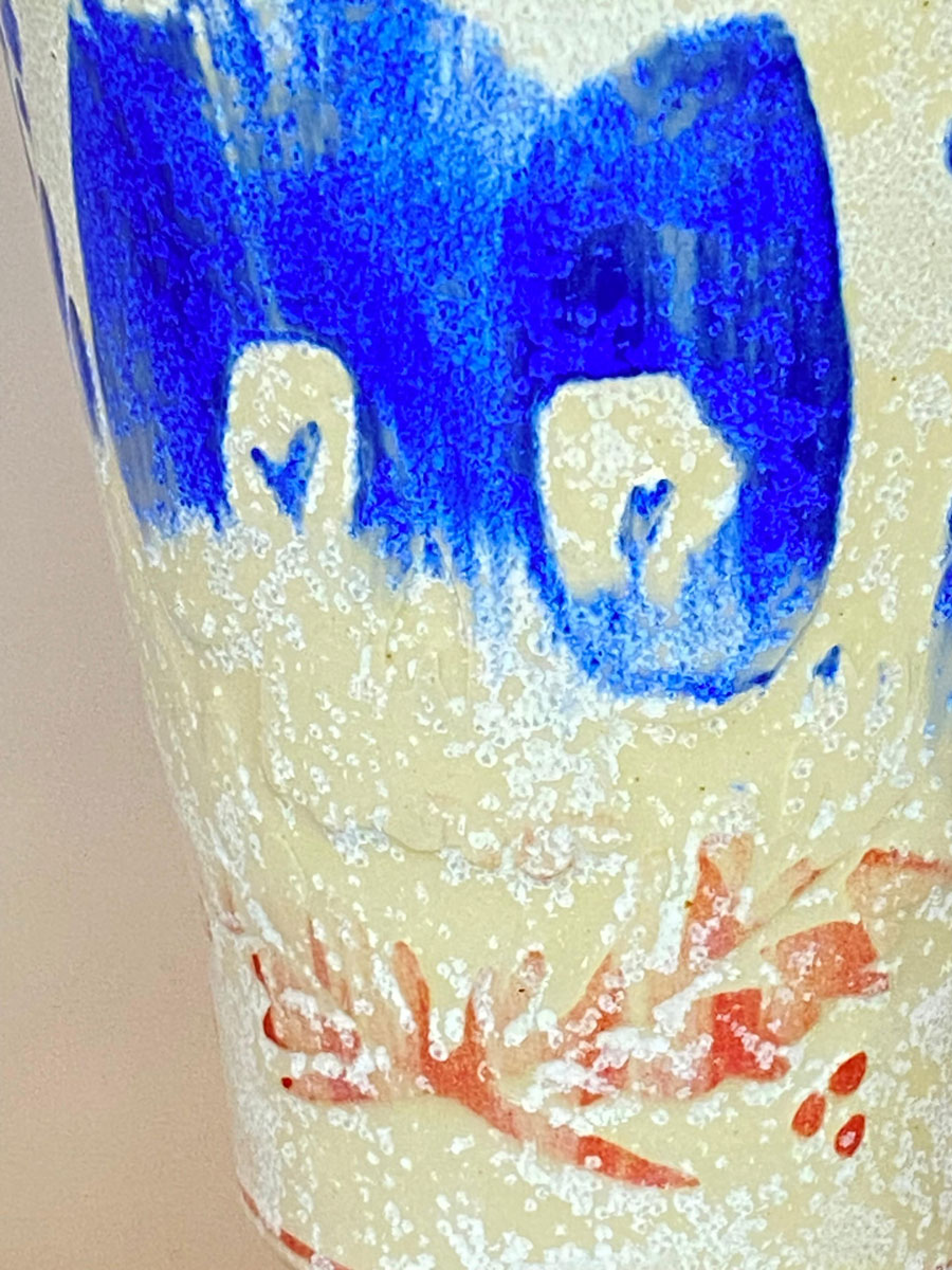 Keramik in Gothic Look mit Kristallglasur Einzelstück von Katrin Heinrich Keramik Oderbruch