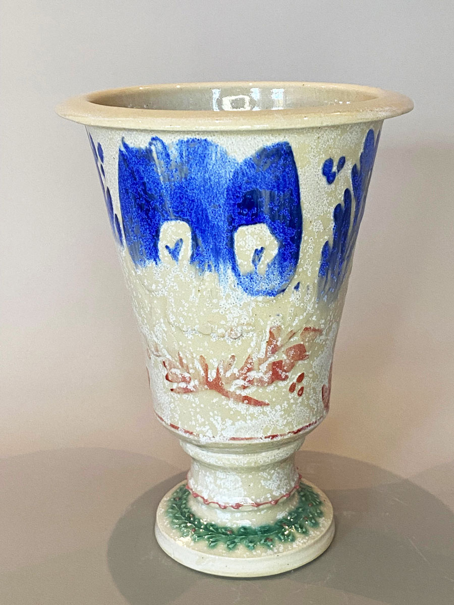 Keramik in Gothic Look mit Kristallglasur Einzelstück von Katrin Heinrich Keramik Oderbruch