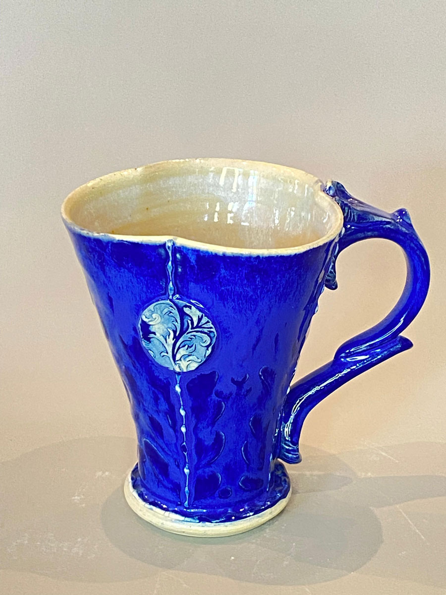 Keramik in Gothic Look mit Kristallglasur Einzelstück von Katrin Heinrich Keramik Oderbruch