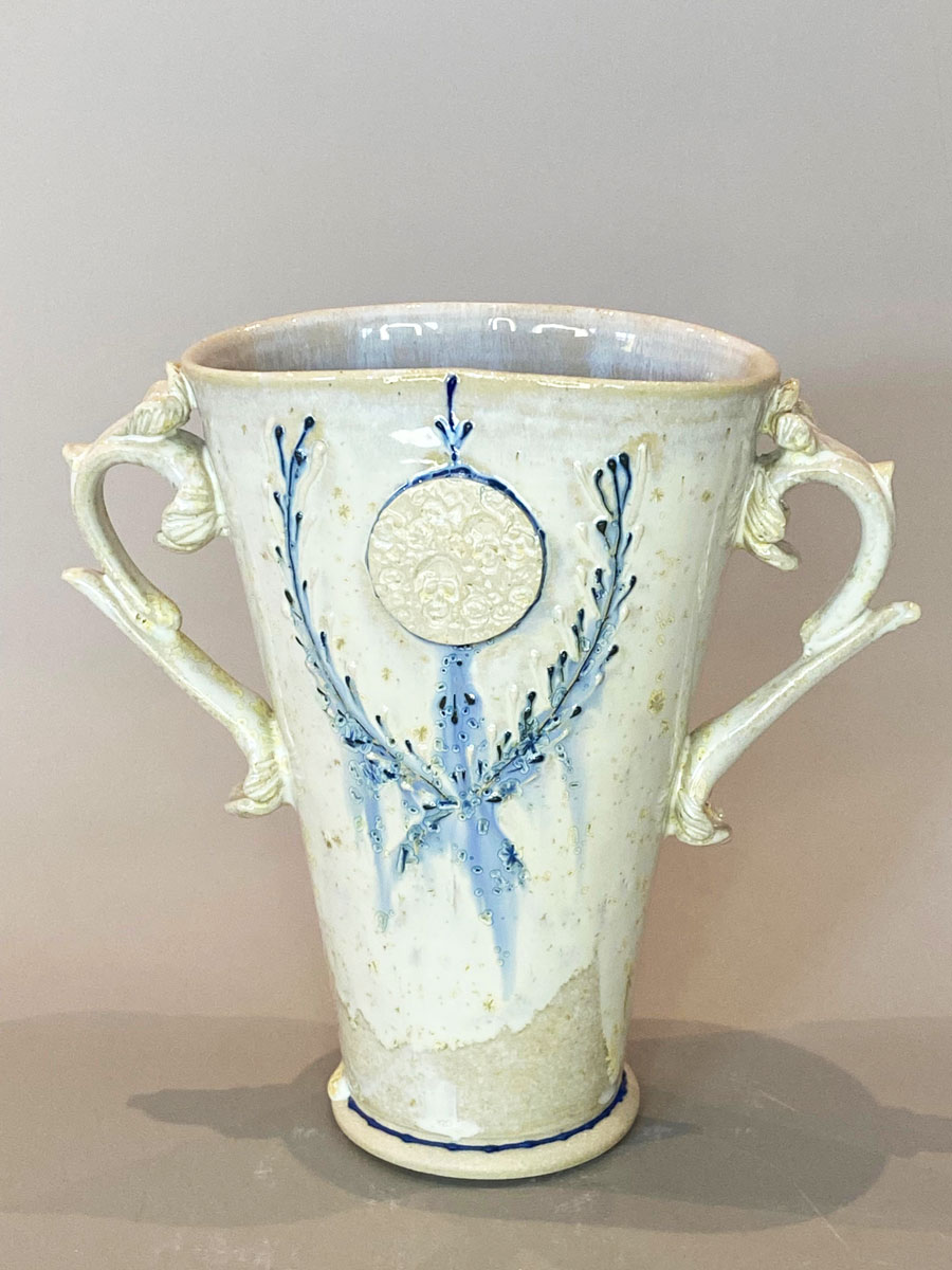 Keramik in Gothic Look mit Kristallglasur Einzelstück von Katrin Heinrich Keramik Oderbruch