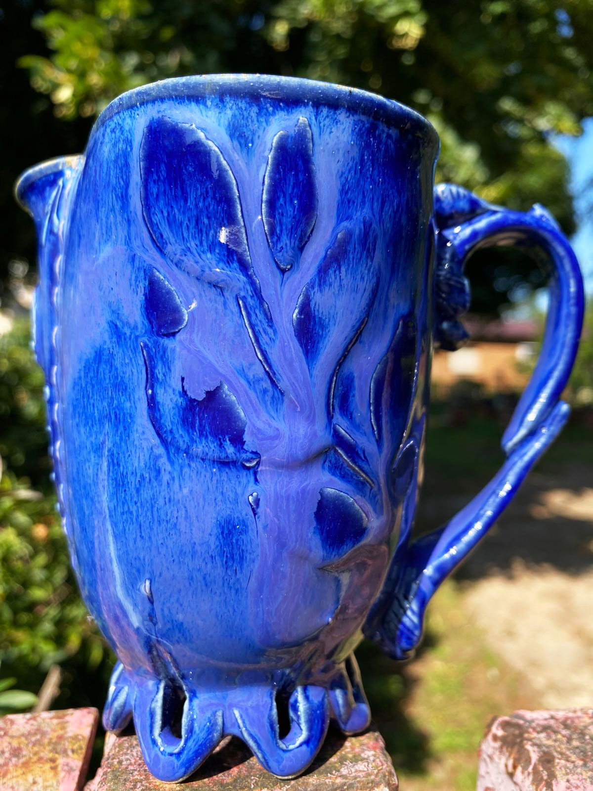 Keramik in Gothic Look mit Kristallglasur Einzelstück von Katrin Heinrich Keramik Oderbruch