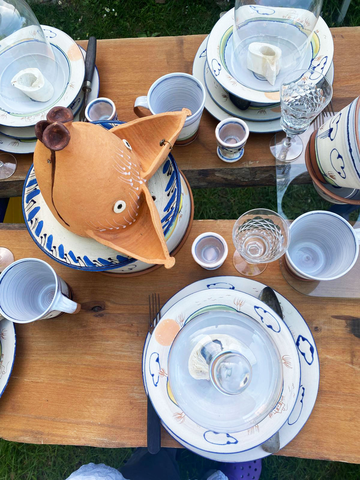 Geschirrserie Oderbruch Dekor von Keramik Oderbruch Katrin Herinrich