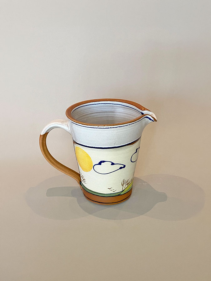 Milchkännchen mit Keramik Oderbruch Dekor